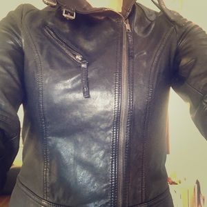 all saints black motorcycle jacket